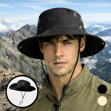 샤토모던 자외선 차단 낚시 등산 햇빛 모자, 블랙