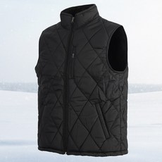 발열 기모 깔깔이 방한 조끼 검정 브이넥 겨울 누빔 내피 남녀공용