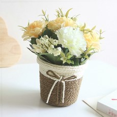 인테리어소품 미니 카네이션 조화꽃 실내 화분 쓱템, 1개