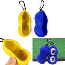 GOUM 땅콩모양 골프공 보관함 골프공홀더, 블루