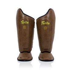 FAIRTEX 散打MMA皮革護腳脛 ShinGuards - 復古色 (M L XL), 1個, XL號