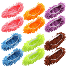 Mirsh 극세사 바닥 청소 슬리퍼, 6세트