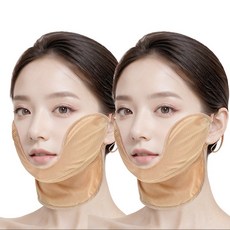 국산 1+1 여성 3단 볼마스크 얼굴햇빛가리개 UV 차단 골프마스크, 베이지+베이지, 1세트