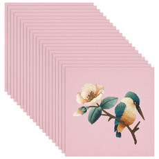 면 리넨 PVC 폴리에스터 크로스 스티치 자수 원단 DIY 의상 공예, 1개, 핑크 271