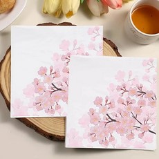 봄 꽃무늬 일회용 냅킨 생일 결혼식 샤워 파티 테이블 장식용 종이, 1개, 1개, 1. 20Pcs