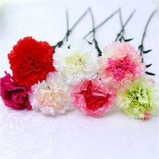 銅板價幼教福利社 仿真康乃馨(10支)-大朵 手工藝 DIY 勞作, 1個, 仿真康乃馨