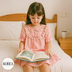 아동 주니어 원피스 잠옷 키즈 실내복 샤르망D2(반팔)