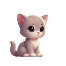 티셔츠에코백DIY전사지(말랑꿈틀ILY(G)동물캐릭터, 10개, 회색고양이애쉬(흰색계열용)