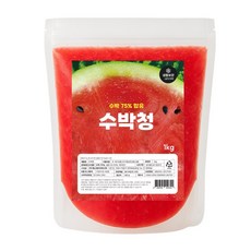 CAFE FRUIT 과육이 살아있는 다이스 수박청 1KG, 1개입, 1세트