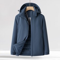 石墨烯棉衣情侶款 可拆卸帽戶外棉服 夾棉外套秋冬保暖防風防水