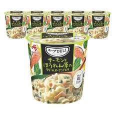 AJINOMOTO 味之素 義式通心粉杯麵 奶油鮭魚菠菜口味, 6入, 39g