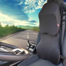 OG1 헤드레스트 차량용 목베개 트럭용 목쿠션 버스 트레일러 건설 차량 특수 차량 대형차 허리 지지대 메모리폼, 1개, 스타일 A 블랙 트림 세트