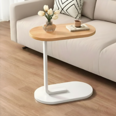 모스터 침대 거실 쇼파 사이드 테이블, 우드 화이트