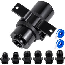 브리즐리 인라인 연료 필터 100 마이크론 6AN 8AN 10AN 어댑터 50 범용 브래킷 클램프 블랙, 100 Micron with