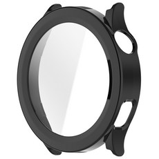 PC+鋼化玻璃一體錶殼 適用 小米 Xiaomi Watch S5 透明硬殼, 黑色, 1個