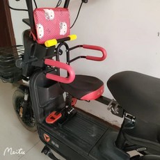 자전거 안장 보조 쿠션 안전 좌석 충격 흡수 시트 안장 의자 뒷안장, 레드 좌석+팔걸이+페달+반둘레 얇은관형
