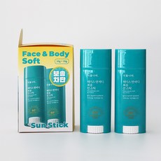 식물나라 페이스 앤 바디 보송 선스틱, 2개, 30g