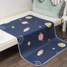 兒童超大號防水透氣隔尿墊, 快樂星球雙面可用:70*140CM, 1個