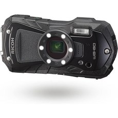리코 RICOH WG-80 방수 디지털 카메라 블랙/오렌지 16MP 터프 카메라, 1개, WG-80 블랙