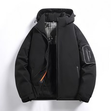 石墨烯黑金棉衣情侶外套 防水加厚連帽棉襖 冬季保暖防寒休閑面包服