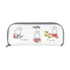 里和 韓國正版 米菲兔 304不鏽鋼 兒童 餐具組 學習筷 湯匙 叉子 餐盤 水壺 水杯 防燙碗 學習碗筷 樂扣式 餐盤, 1個, 餐具袋, Silver, 餐具袋