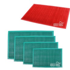 Mstory KT PVC 매트 출입구 발판 50x80cm 베란다바닥매트, 그린(품)(절)