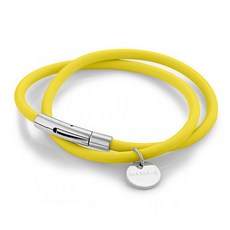 MASSA-G O1.f 鍺鈦能量雙圈手環-4MM，運動配件，時尚健康手環, 牙買加黃, 1個