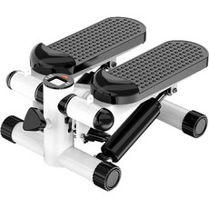 家用靜音迷你踏步機｜室內運動健身器材｜減肥瘦身, 【首件優惠-領航版/橡膠拉繩＋硅脂潤滑油,【無扶手-黑白配】