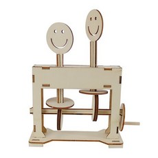 오토마타 상하구동 나무 스마일 로봇 만들기 기계장치 과학 공학 실험 원리 부속 재료 실험실 연구실 학교