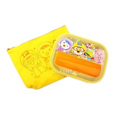 홈앤키즈 뽀로로 가방 수정통 식판 세트 올인원 세트 유아 어린이 어린이집, 뽀로로 가방수저통식판세트 올인원, 1개