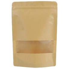 스탠드 소분 커피 봉투 지퍼백 크라프트 창 500g용 20x30cm, 특대(XL), 50개입, 1세트
