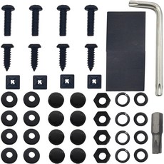 GolTHD 블랙 방지 번호판 나사 키트 방청 스테인리스 자동차 태그 플레이트 장착 하드웨어 크롬 캡이 있는 범용 액세서리