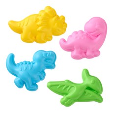 공룡 모래놀이 찍기 모양 틀 유아 샌드토이 입체 몰드, 1.찍기틀공룡4종, 1세트, 혼합, 99g