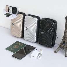 여행파우치 공항 여권 핸드폰 화장품 여행 캐리어 하드 파우치백