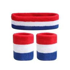 쿠쿠스토어 3개/대 스포츠 머리띠 Sweatband 높은 탄성 야외 땀 밴드 팔찌 운동 테니스 Headwrap, 08 07