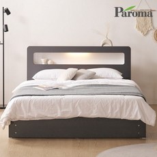 파로마 로건 LED 서랍형 퀸사이즈 수납침대 Q, 프레임만, 그레이