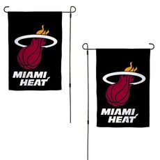 Desert Cactus Miami Heat MH 정원 깃발 - 48.3 x 30.5cm(19 x 12인치) NBA 마이애미 히트 팀 배너 야외 디스플레이 및 이벤트용 (디자