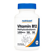 뉴트리코스트 비타민 B12 1000mcg 120캡슐 1개, 120정
