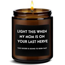 아버지 유머 선물 세트 딸·아들용 맞춤형 크리스마스·아버지의 날·생일 최고의 아버지·스텝아버지·새아버지용 라벤더 향 캔들, MOM-FAST