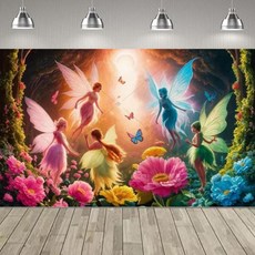마법의 숲 요정 테마 파티 장식 배경 나비 생일 배너 세례 선물, 13. YT-S1204