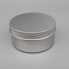 嗨購 體質鋁罐 加厚200ml螺紋鋁盒 圓形鋁盒 蜂蠟木蠟油 茶葉分裝盒 小鋁盒, 1個, 200ML鋁盒整箱單