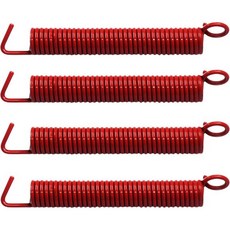 복윈 무소음 트레몰로 스프링 4개 세트 펜더 스트랫스트라토캐스터 일렉기타용 브릿지 텐션 부드러운 작동 교체 부품（레드）, red