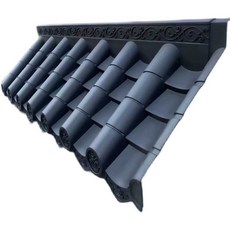 플라스틱 기와 지붕 경량 담장 인테리어 장식 기왓장, 일체형타일 110x20