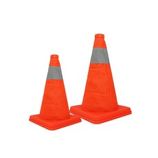 伸縮收納橘色三角錐 摺疊伸縮路障 交通安全錐, 1個, 橘色-30公分, 橘色