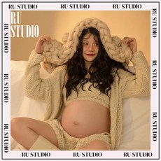 RU STUDIO 孕婦寫真針織套裝 韓國設計