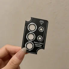 삼성 갤럭시 S26 울트라 S25U S24 S23 플러스 S22 카메라 금속 렌즈 링 글래스 케이스 스크린 보호 필름, 08 For S26plus, 01 실버