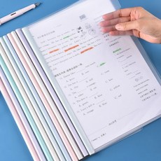 A4 투명 쫄대화일 슬라이드 홀더 3color LM-1005302, 1개, 퍼플_ONE