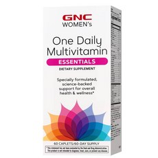 [정품 미국 배송] GNC 여성용 원 데일리 에센셜 멀티비타민 60정(캐플렛) "NEW LOOK" GNC Womens One Daily Multivitamin Essentials, 챱스틱(랜덤) 1개, [1개] : 본품, 1개, 60정