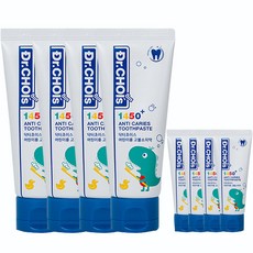 닥터초이스 좋은치약 안티캐리어스 어린이용 고불소 1450 치약 60g 4개 + 여행용15g 4개, 1개