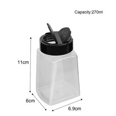 셰이커 뚜껑이있는 대형 투명 향신료 병 주방 바베큐 조미료 저장 용기 식품 등급 플라스틱 밀봉, 색상: 1. M-270ML / 크기: C. 5PCS